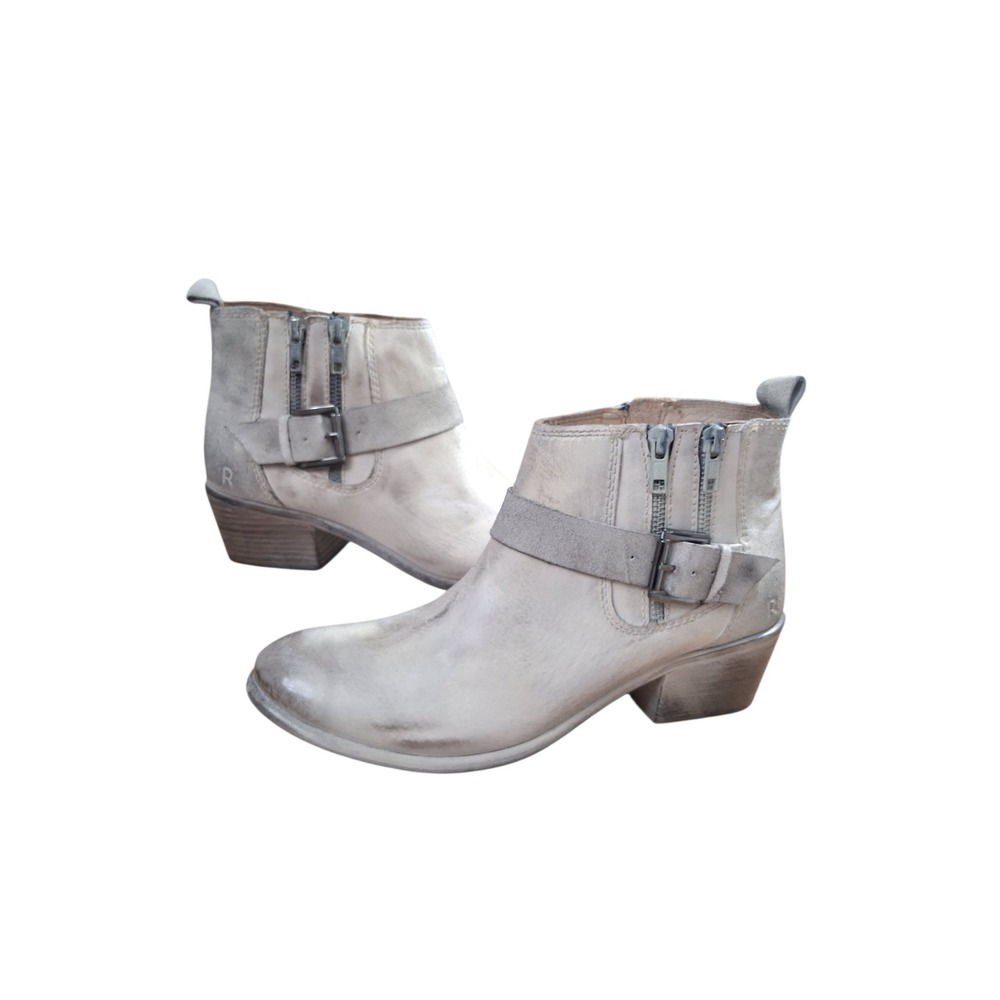 Bed-Stu ROAN Liza Womens size 10 Distressed Buckle Zipper Western Casual Booties